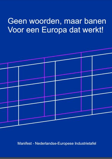 Foto van de voorkant van het rapport "Geen woorden, maar banen. Voor een Europa dat werkt"